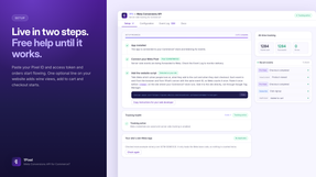 Live in two steps, with free setup help.