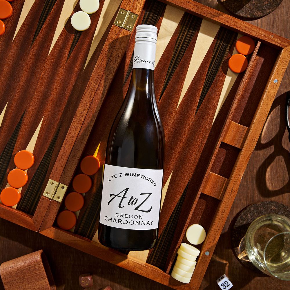 油彩画　white wine time A to Z Wineworks Chardonnay Oregon White Wine, 750 ml