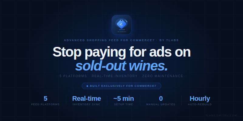 Advanced Shopping Feed for Commerce7