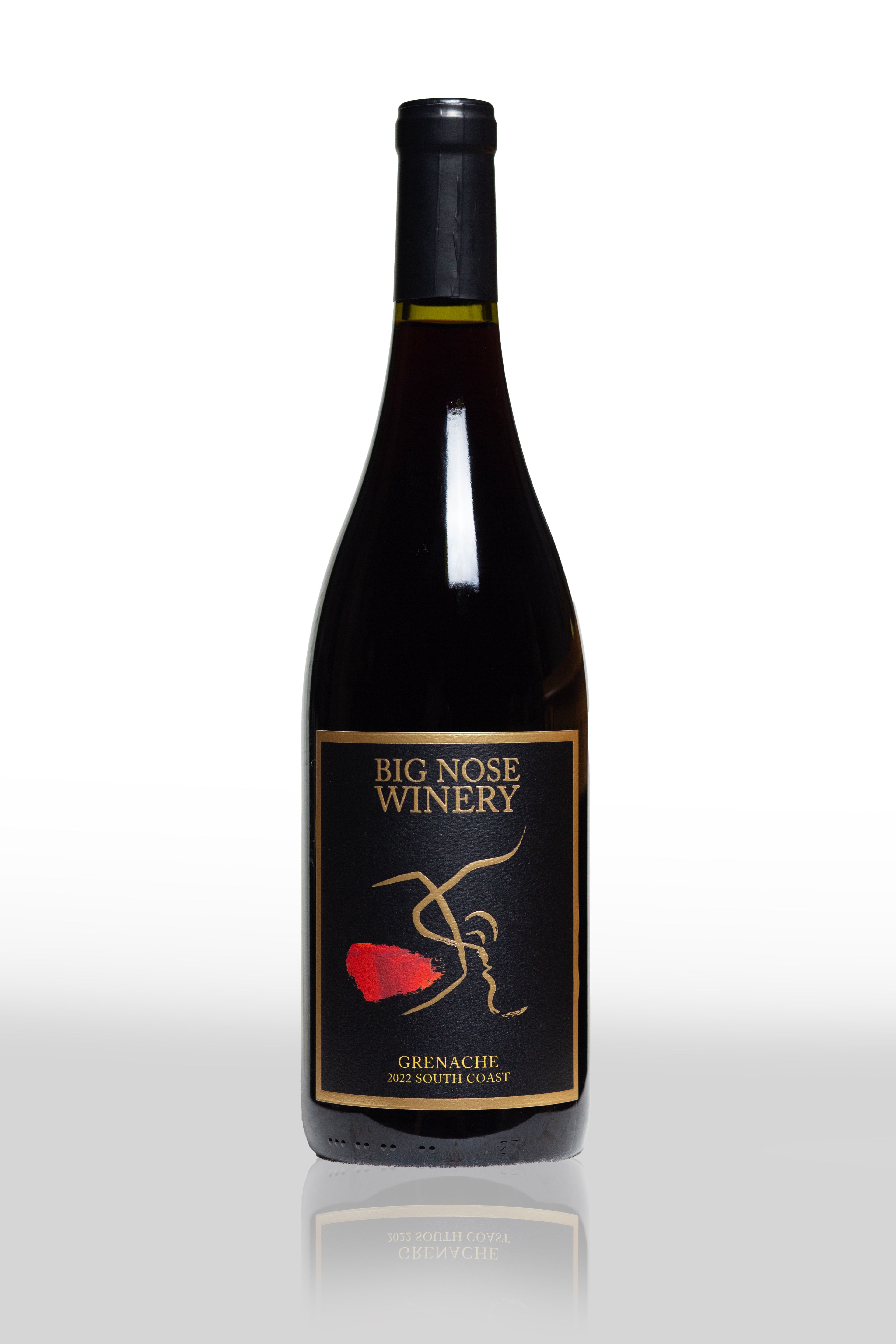 2022 Grenache wine bottle from Big Nose Winery