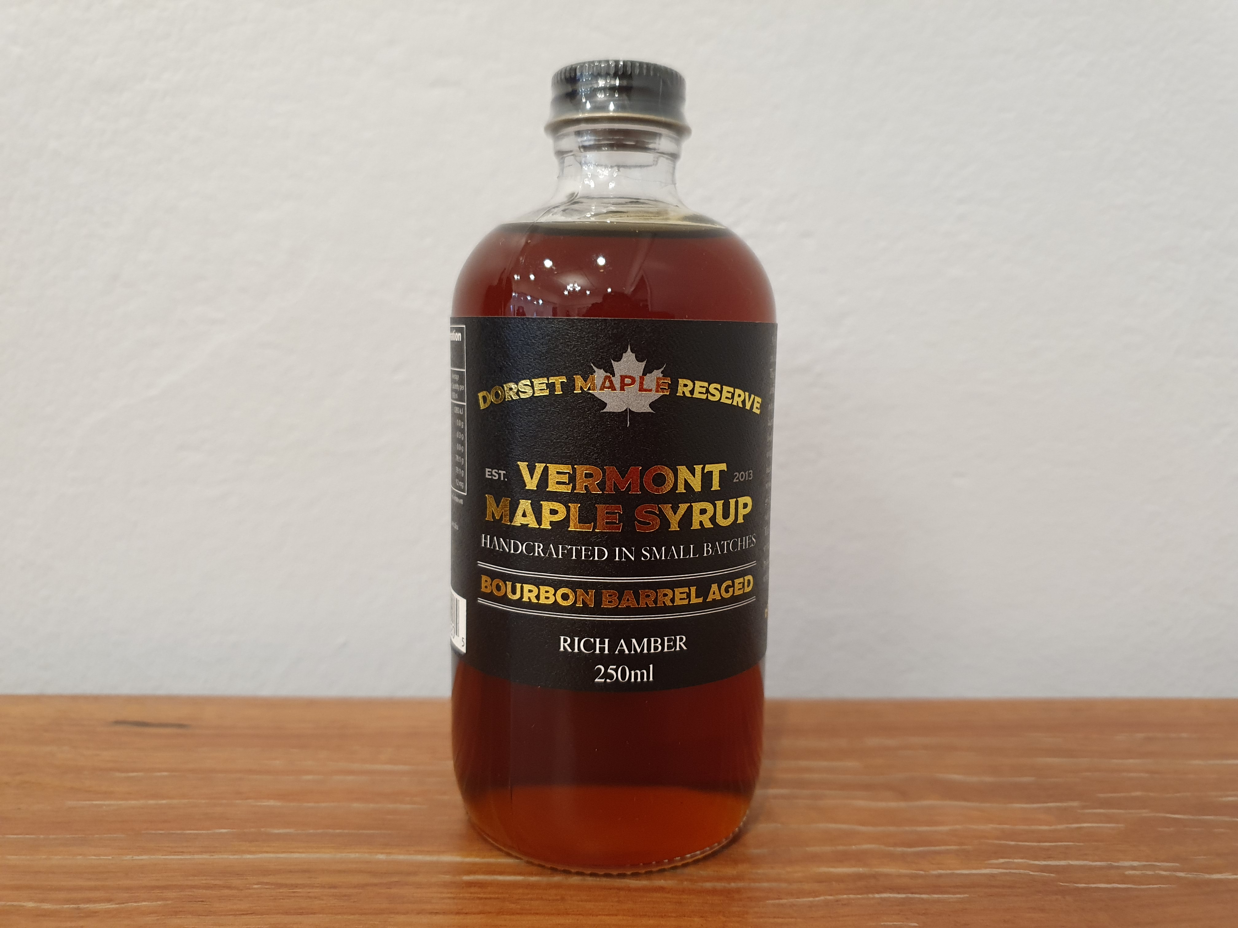 DORSET MAPLE SYRUP – BOURBON BARREL AGED 250ml