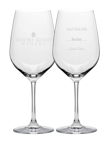 Good Day Bad Day Wine Glass 2 Pack | Adobe Road Winery