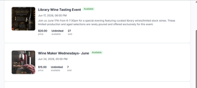 Events are grouped into cards, showing at-a-glance tickets sold for easy viewing.