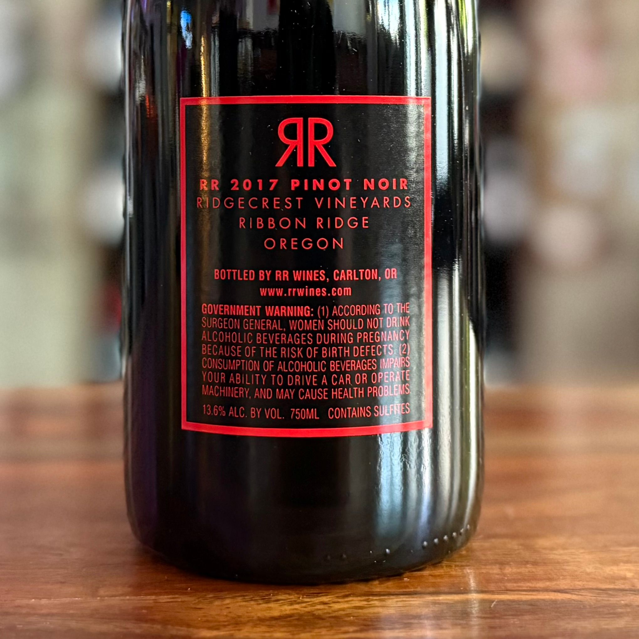 RR Wines 2017 Ridgecrest Vineyards Pinot Noir