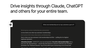 Drive insights through Claude, ChatGPT and others for your entire team.