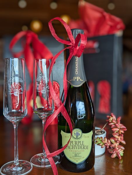 Champagne Gift Set | Purple Pachyderm