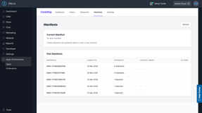 Open, manage, and submit eParcel manifests to Australia Post — with a full history of past manifests and one-click summary PDF download.
