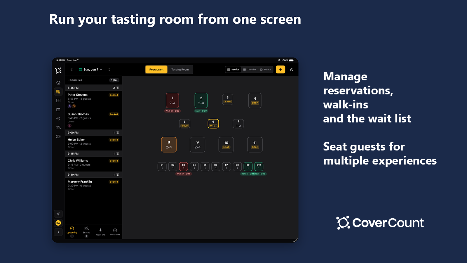 Mange your tasting room with our native iPhone and iPad applications.  Or, use a web browser.