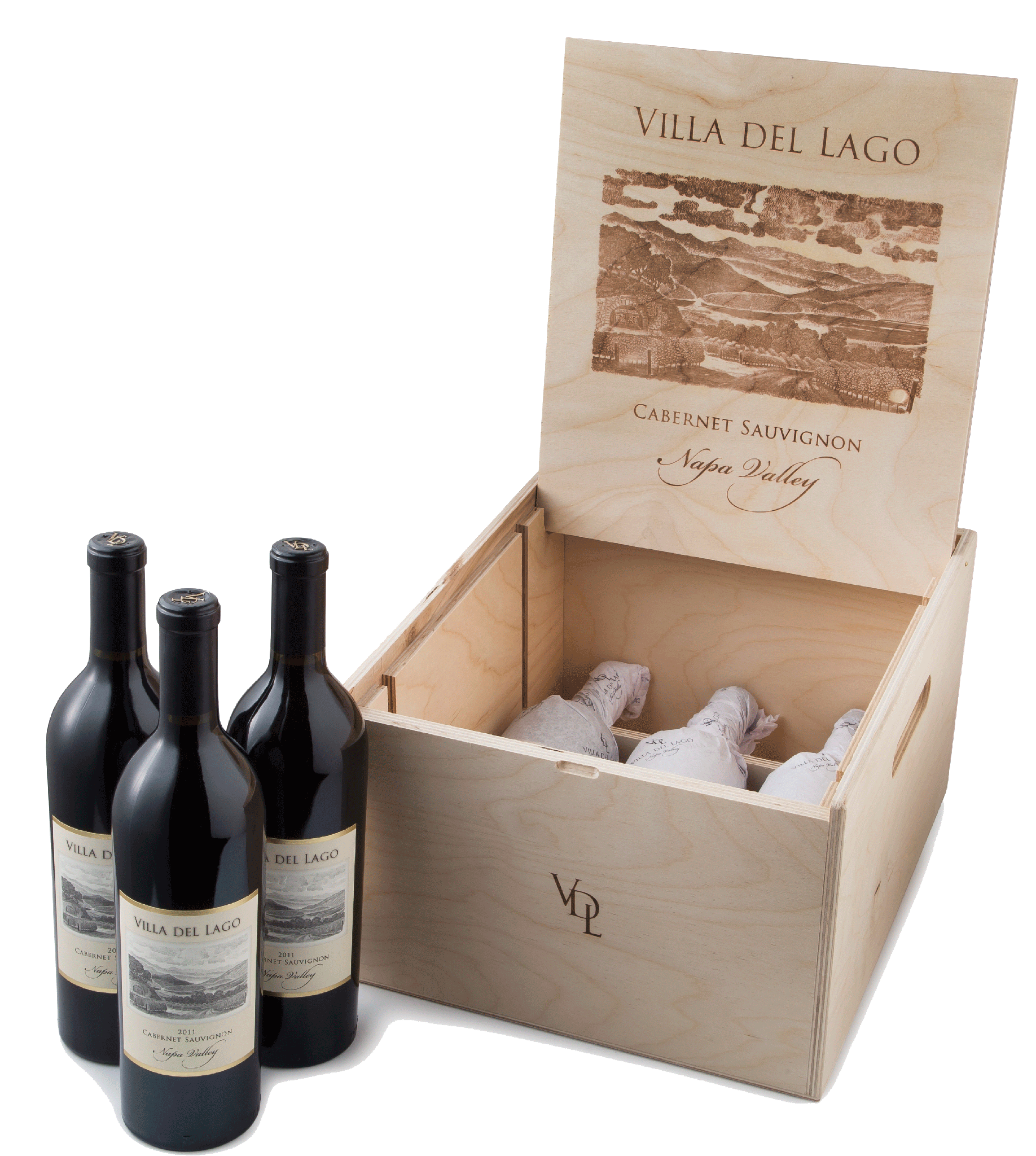 Villa Del Lago Vertical 6 Pack 2015 – 2020 in Wood Box