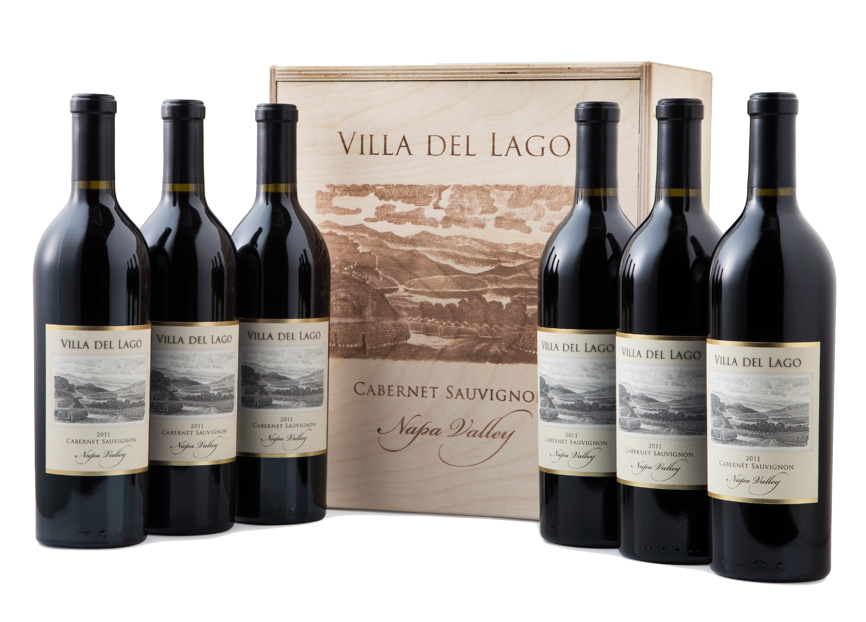 Villa Del Lago Vertical 6 Pack 2015 – 2020 in Wood Box