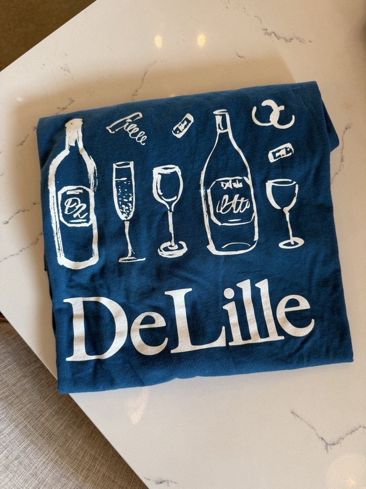 Teal Short Sleeve Wine Glass Tee