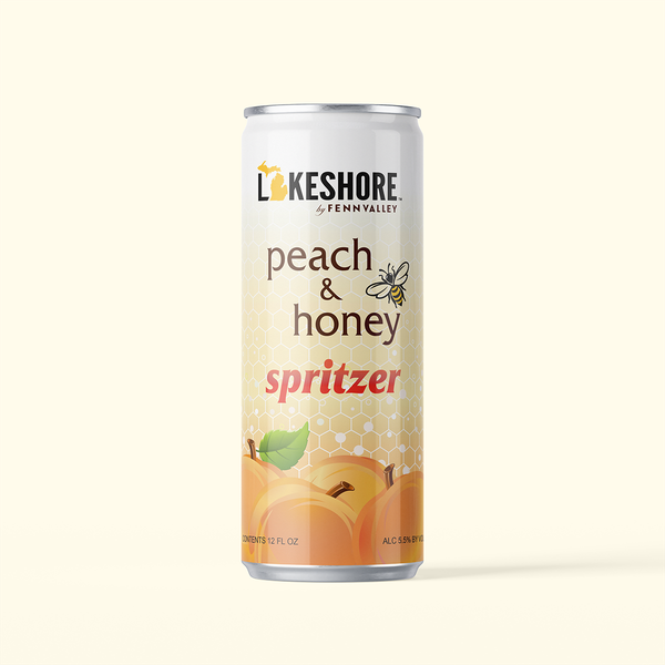 Peach & Honey Spritzer - 12 oz Cans | Fenn Valley Vineyards