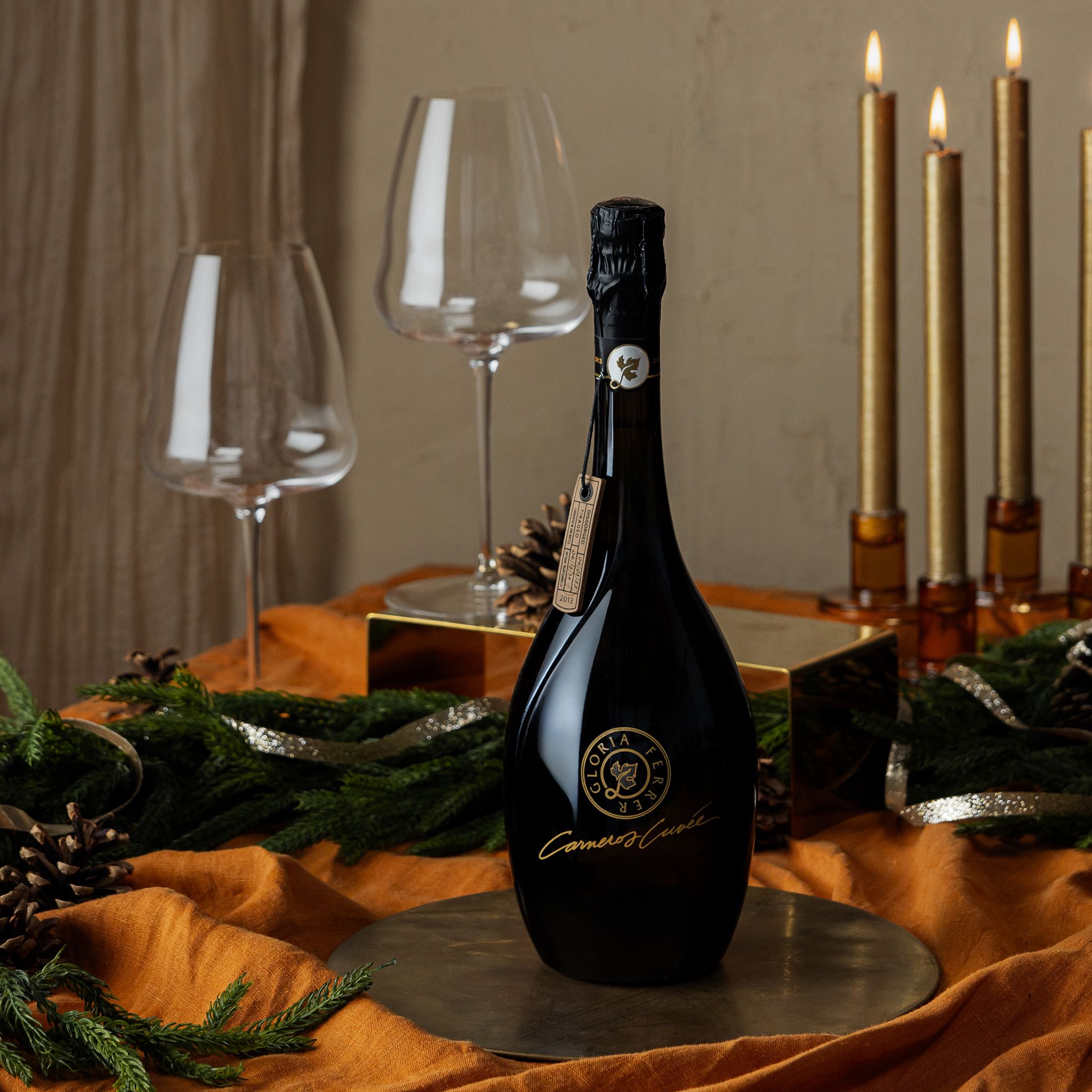 2013 Carneros Cuvée and Riedel Wing Champagne Glasses | Gloria Ferrer