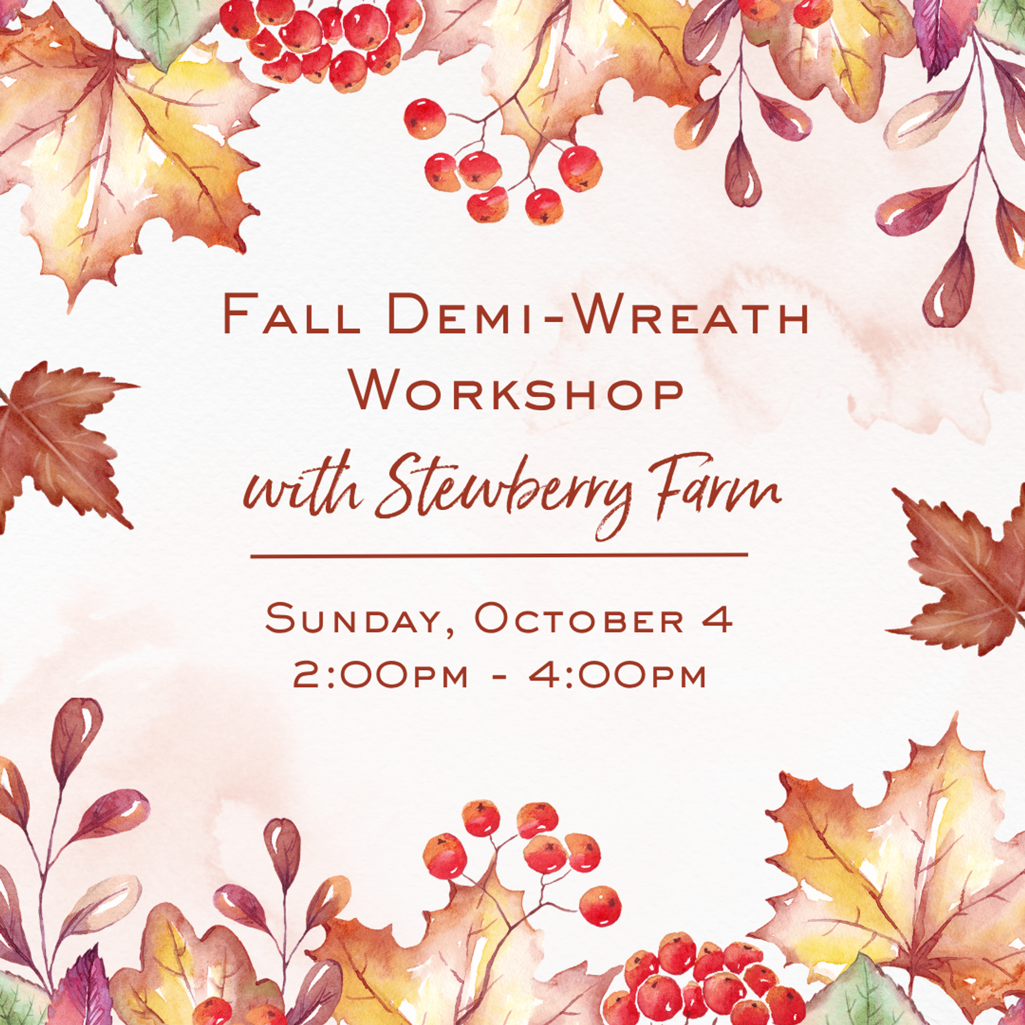 Fall Demi-Wreath Workshop