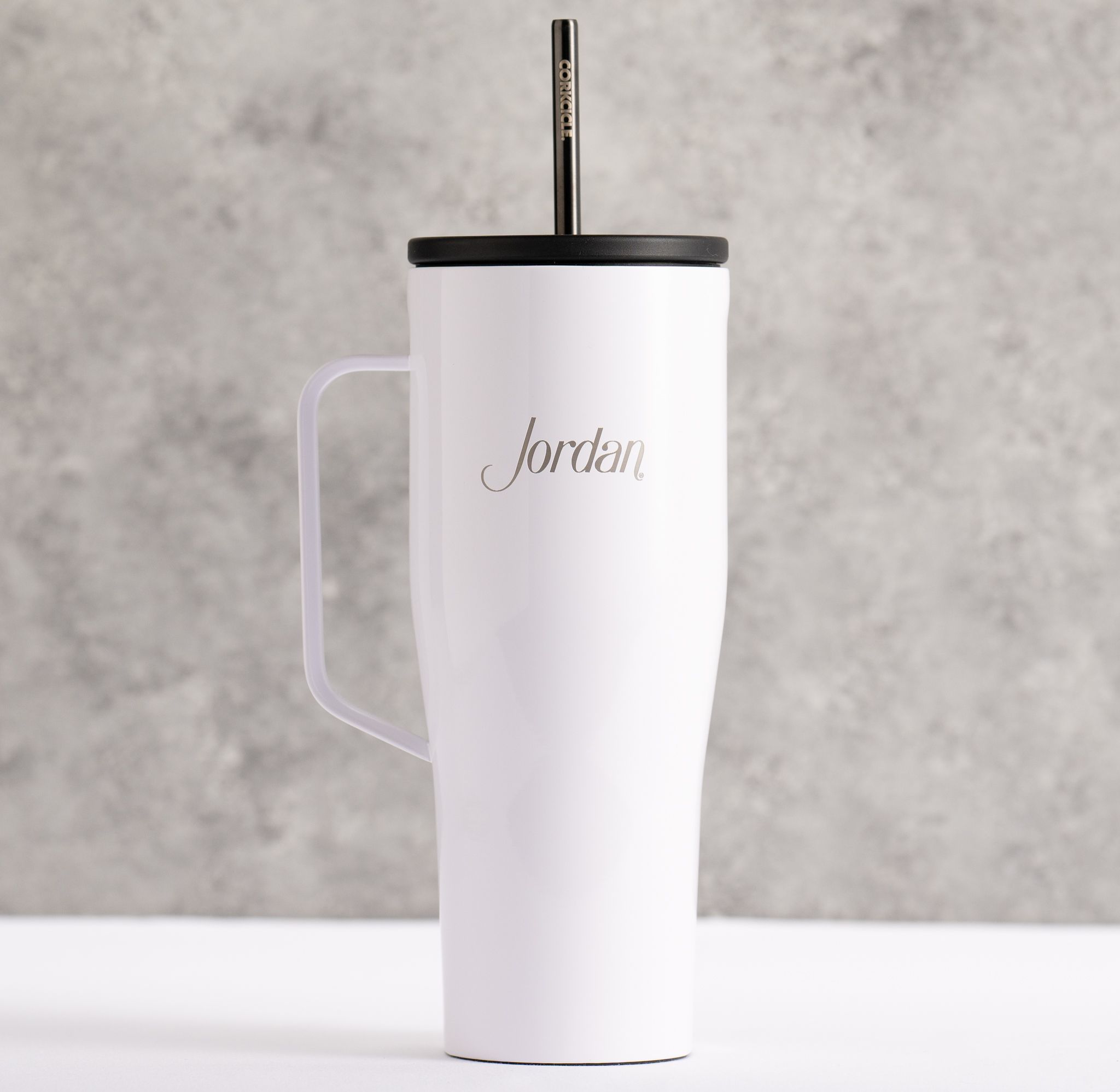 Corkcicle White Cold Cup XL with Straw, 30oz | Jordan Vineyard