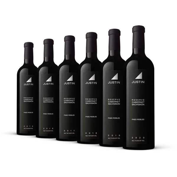 JUSTIN 6-Year Reserve Cabernet Sauvignon Vertical JUSTIN Winery
