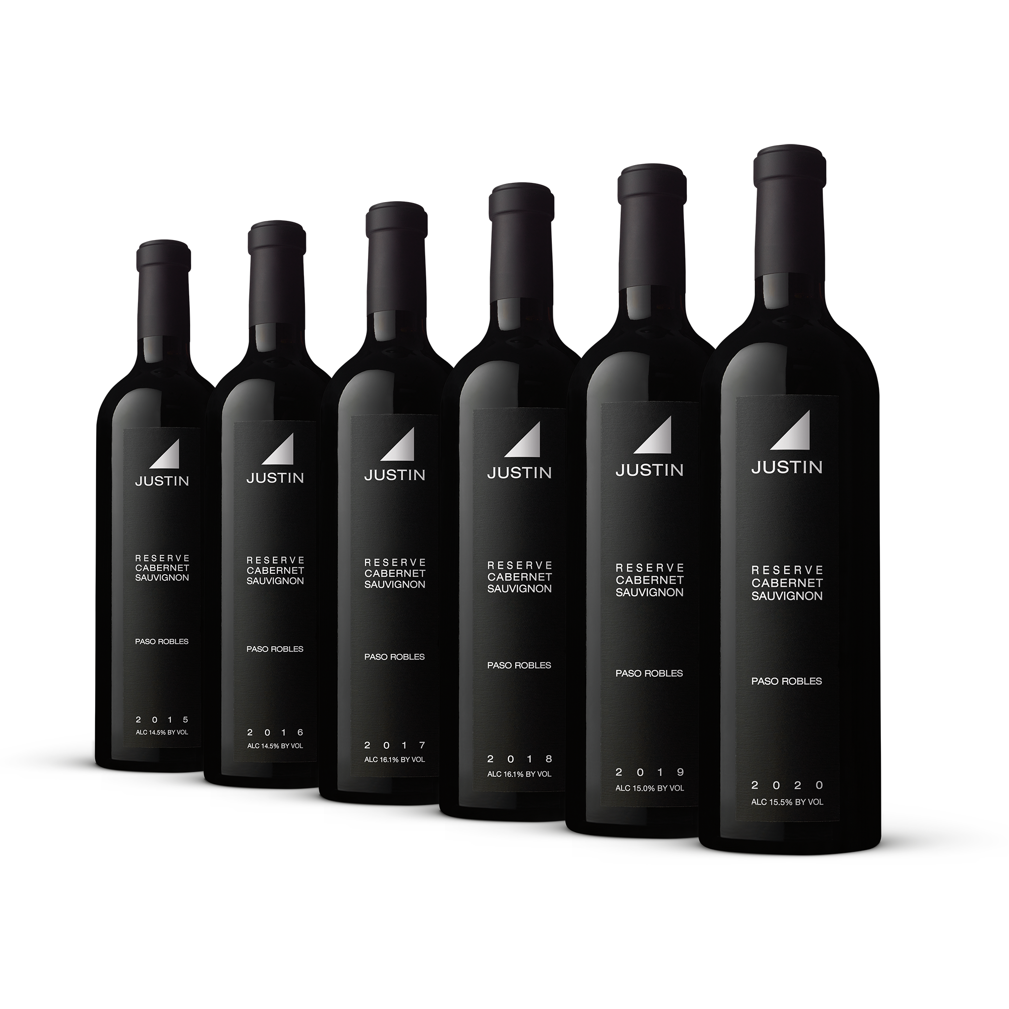 JUSTIN 6-Year Reserve Cabernet Sauvignon Vertical JUSTIN Winery