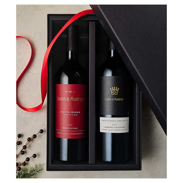 Custom Gift Box · 2 Bottles (2021 Monte Rosso Vineyard Gnarly Vine Zinfandel, 2023 Napa Valley Cabernet Franc)