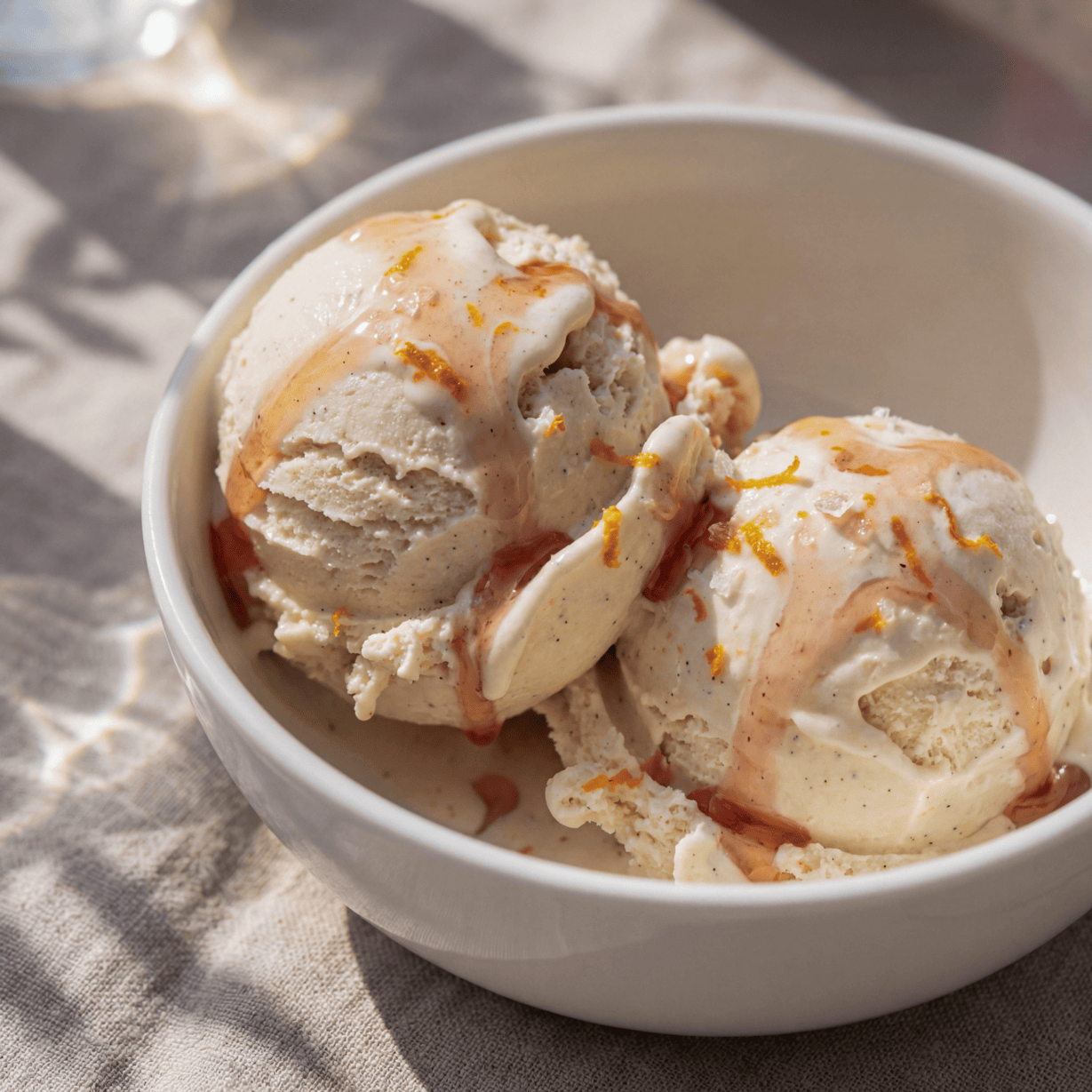 Olive Oil Drizzle over Vanilla Ice Cream with Songs of Marrakech Spice