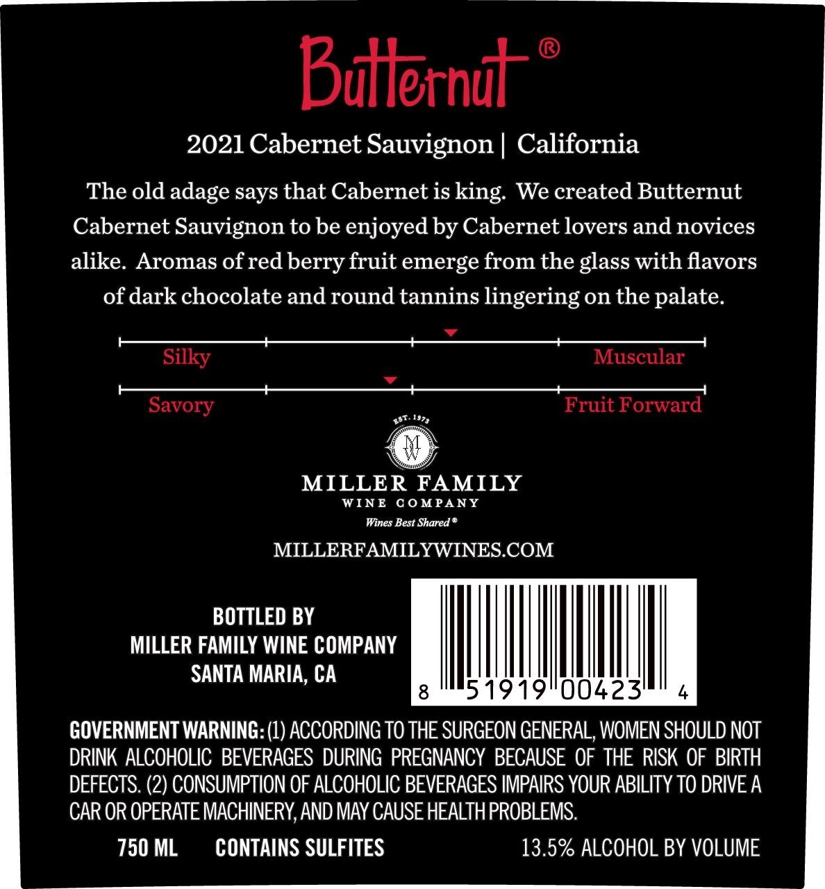 2021 Butternut Cabernet Sauvignon Extension