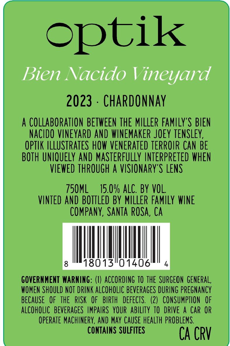 2023 Optik Chardonnay, Bien Nacido Vineyard