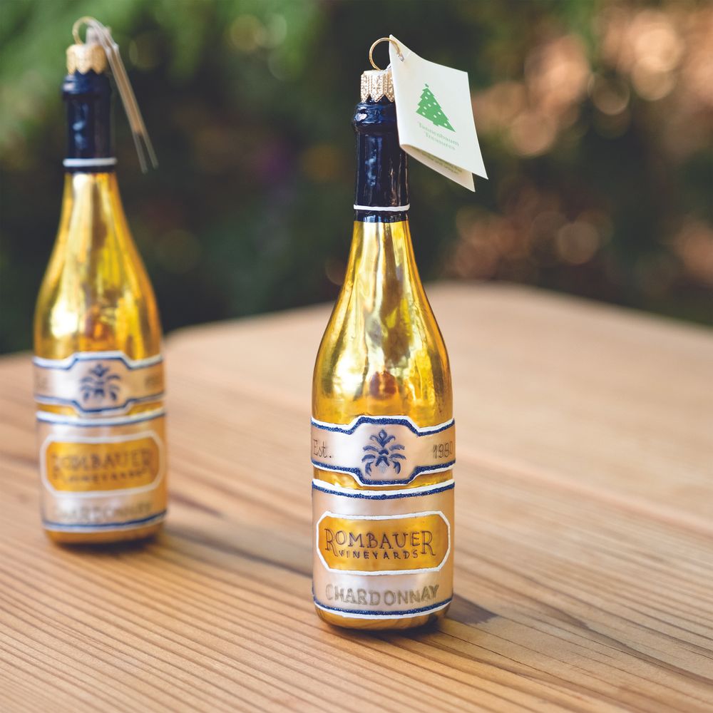 Gift: Glass Hand Painted Ornament Chardonnay