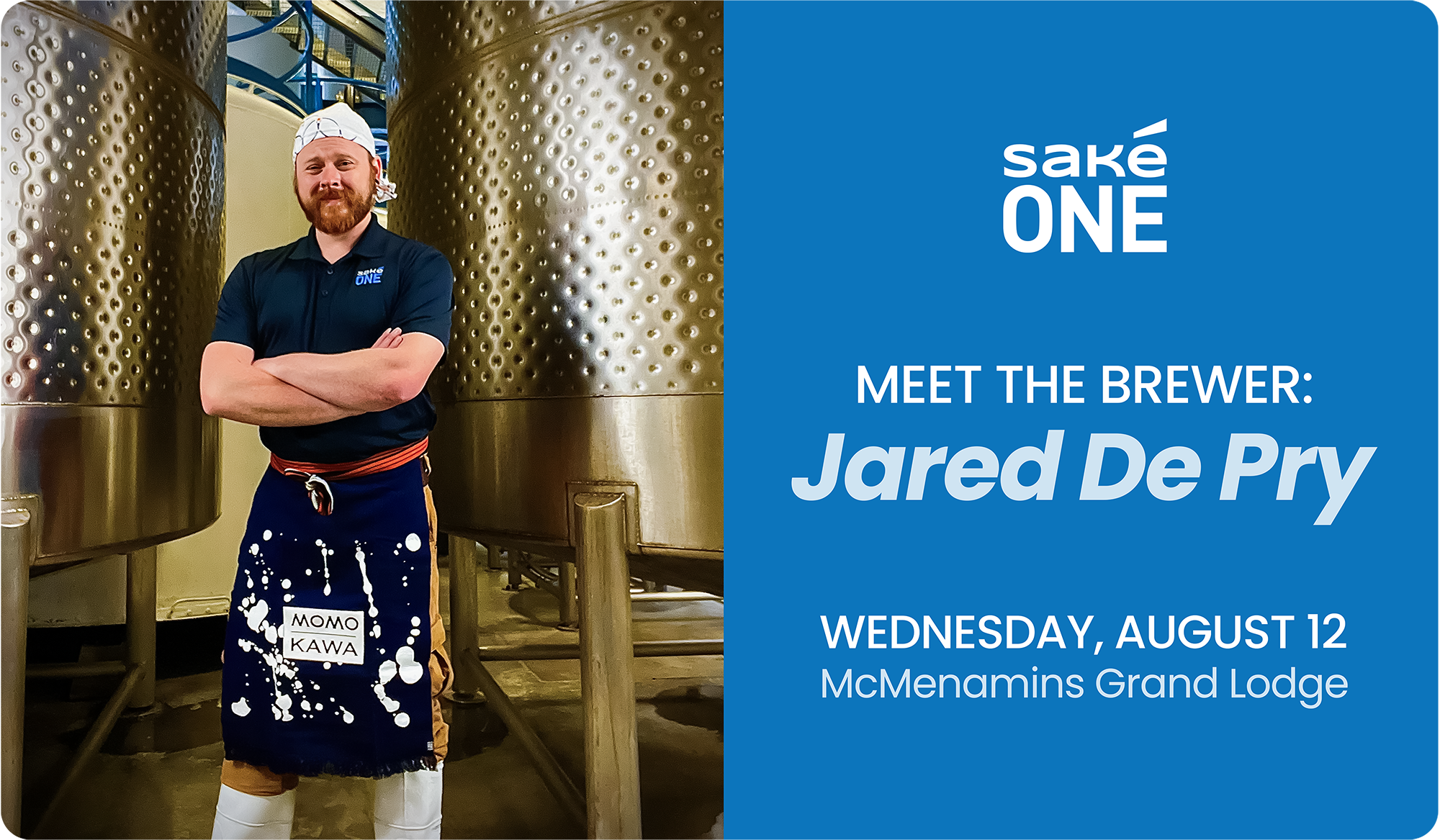 McMenamin's Grand Lodge History Pub: Meet SakéOne's R&D Brewer! (August 12)