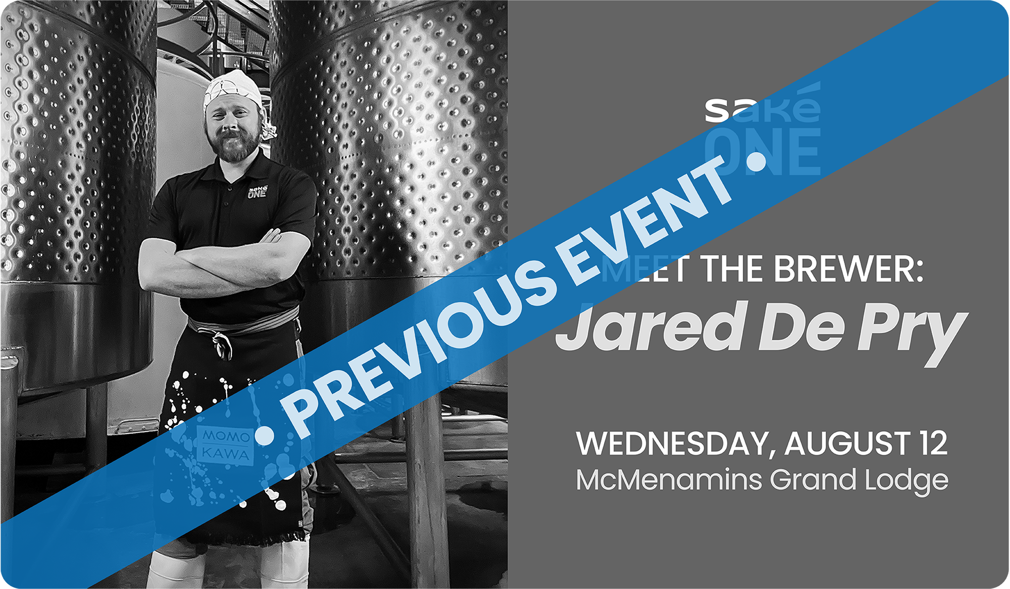 McMenamin's Grand Lodge History Pub: Meet SakéOne's R&D Brewer! (August 12)
