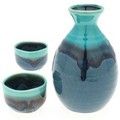 Sake Set - Jade Ocean Blue 1:2