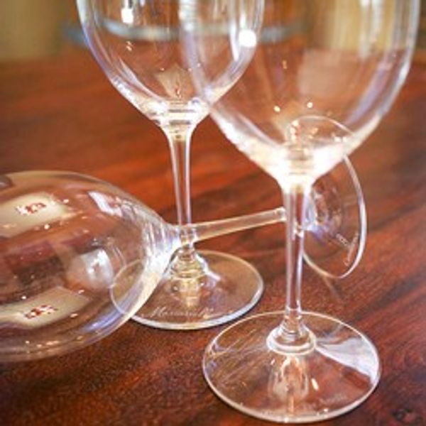 Logo-Branded Riedel Wine Glass | Sanger Family of Wines