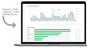 Perfect PDF reports of sales to track campaign performance and sales by product and attribution source. 