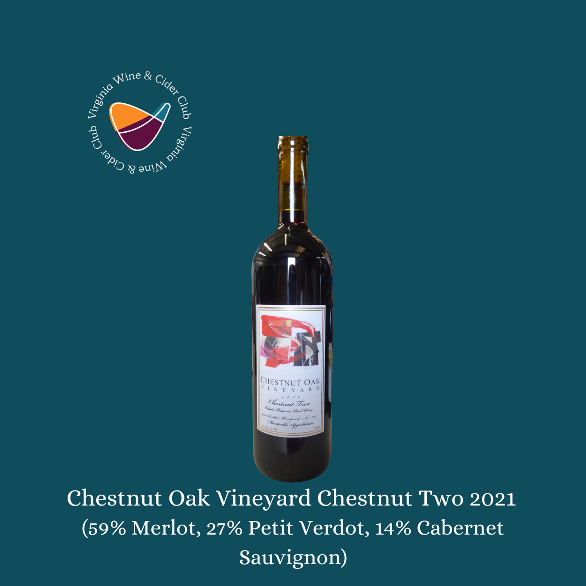 Chestnut Oak Vineyard Chestnut Two 2021 (59% Merlot, 27%