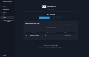 Easily create and manage your group, send invite codes for your other tenants or partner wineries to join.